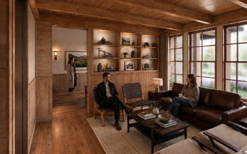people sitting in a room