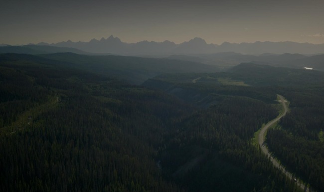 a road in a valley